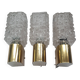 Three vintage Italian gold Targetti wall lights