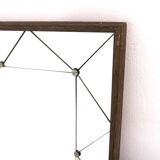 Miroir scandinave en teck et en métal, Suède, 1960, 122x62cm