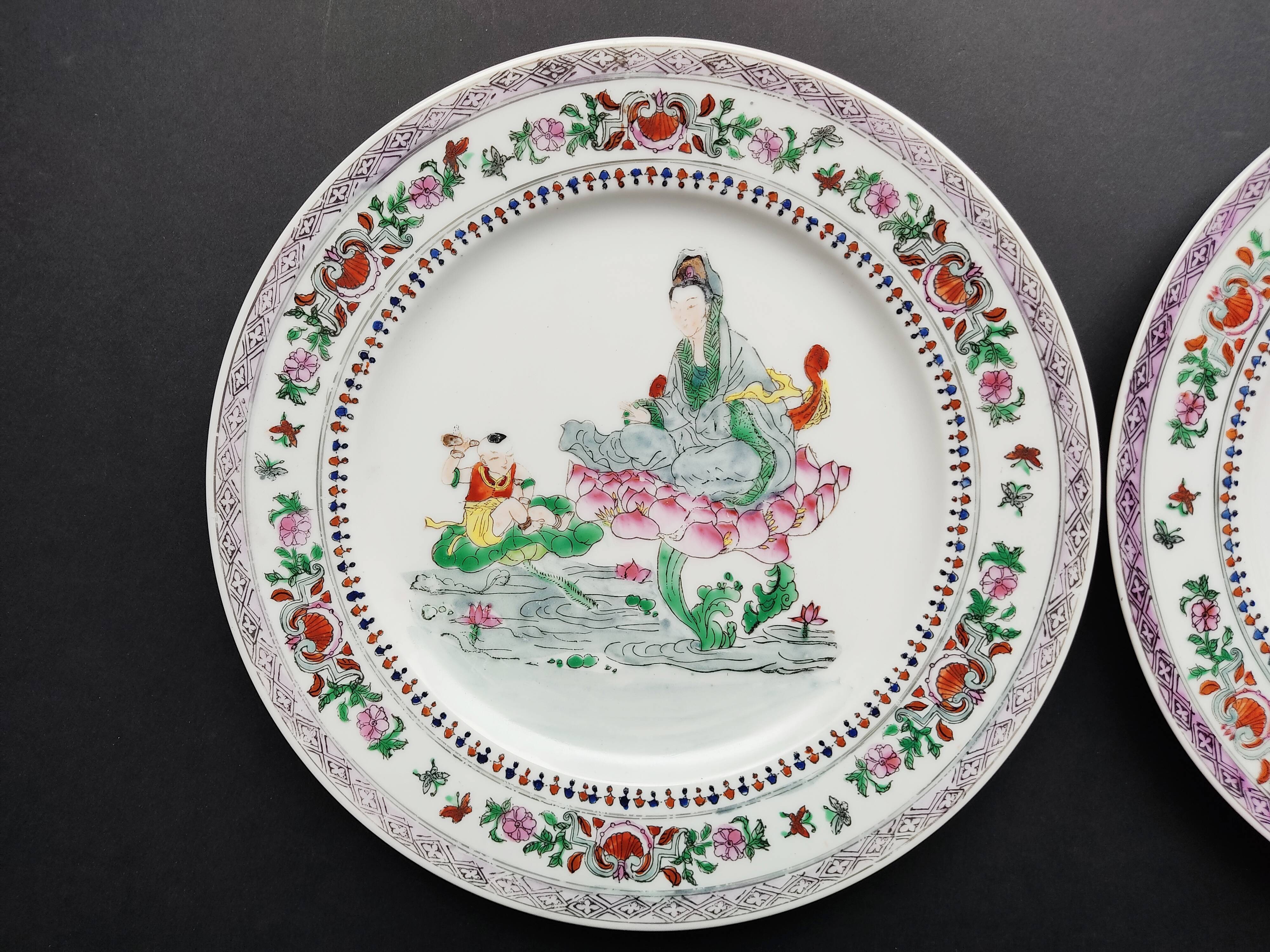 Pair plates China period Republic