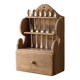 Étagère en pin sculpté à la main, style art populaire, 1 tiroir, 1950