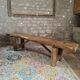Large brutalist bench in solid oak