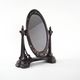 Art Nouveau table mirror with ornamental metal frame, early 20th century