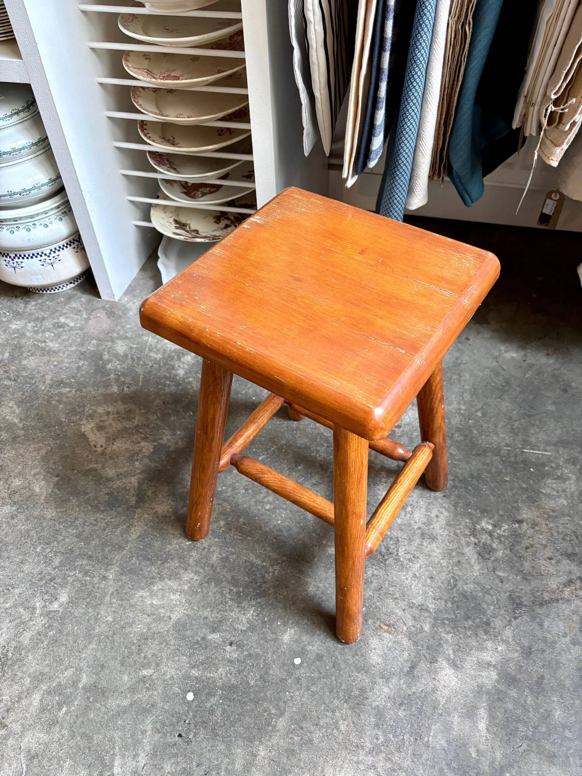Dark wood stool