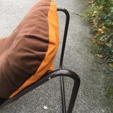 2 brown armchairs from the 70