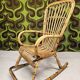 Chaise à bascule italienne 1960 bambou et rotin