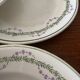 Set of 6 flat plates Longwy Loridan • French earthenware clay