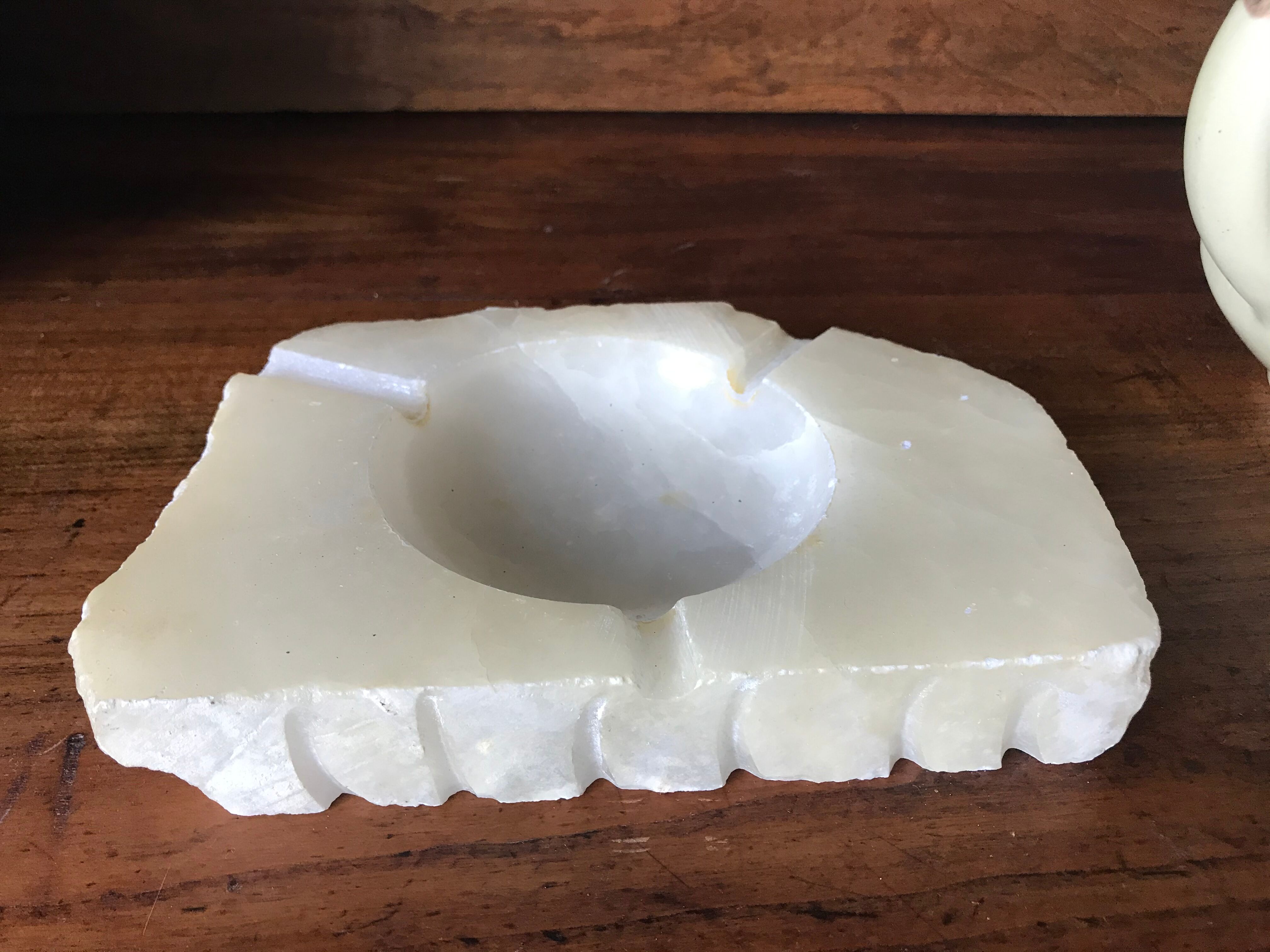 Vintage alabaster ashtray