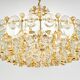 Brass and crystal chandelier, Sciolari design by Palwa, Germany, 1970s.