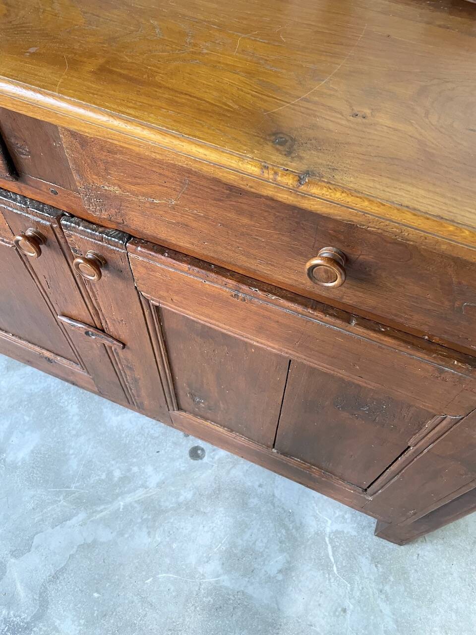 Jam cabinet, folk art furniture, oak, 19th century