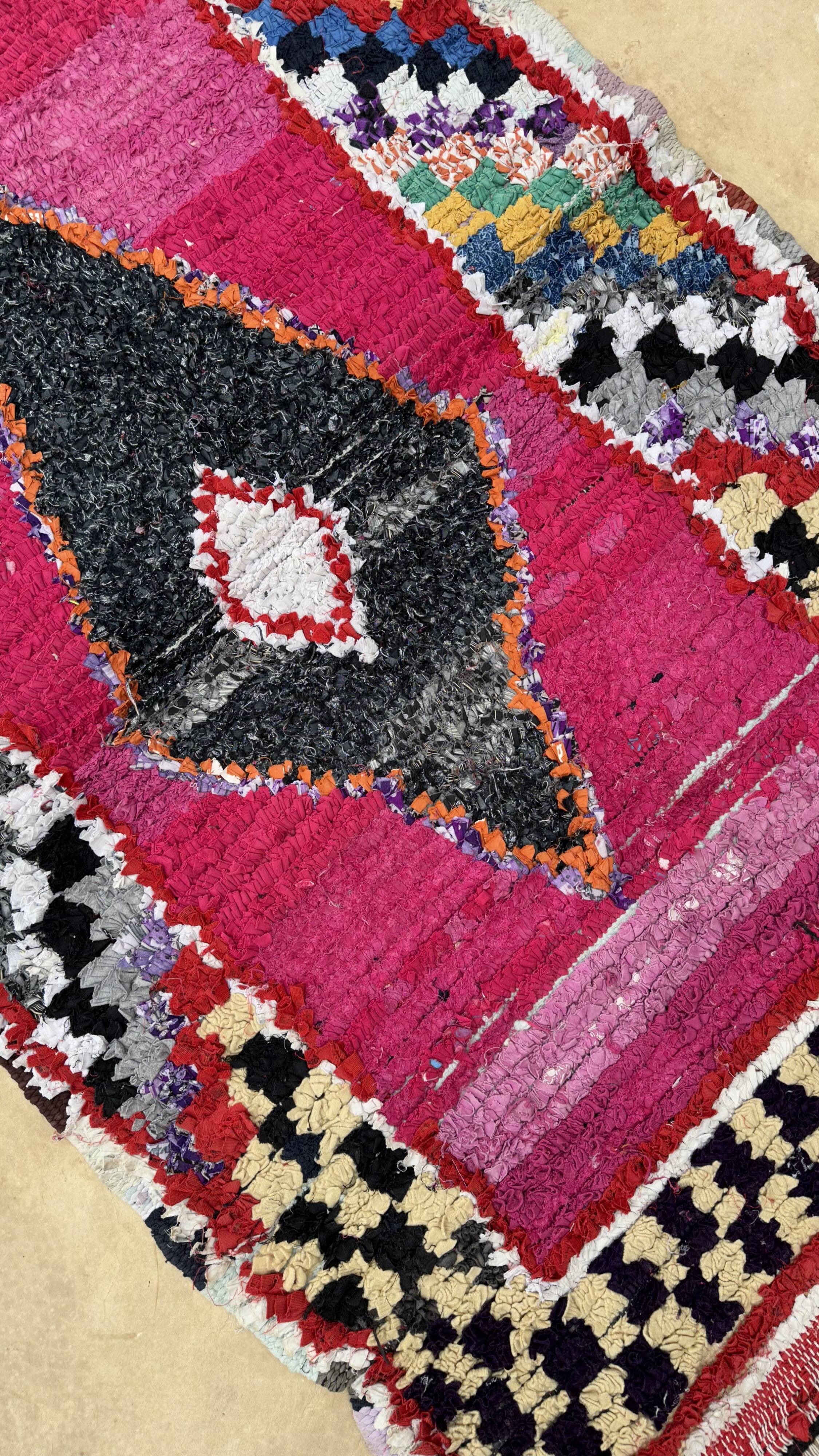 Pink Boucherouite carpet - 109 x 170 cm