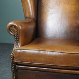 Armchair + sheepskin pouf