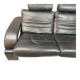 Black Leather Ake Fribytter “Kroken” Two-Seater Sofa for Nelo Möbel. Sweden