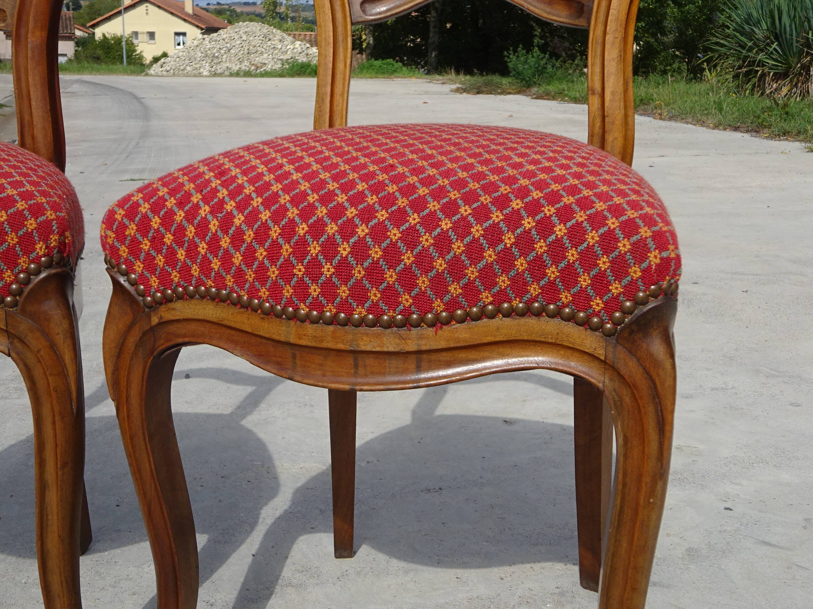 Restored Louis Philippe chairs, set of 2