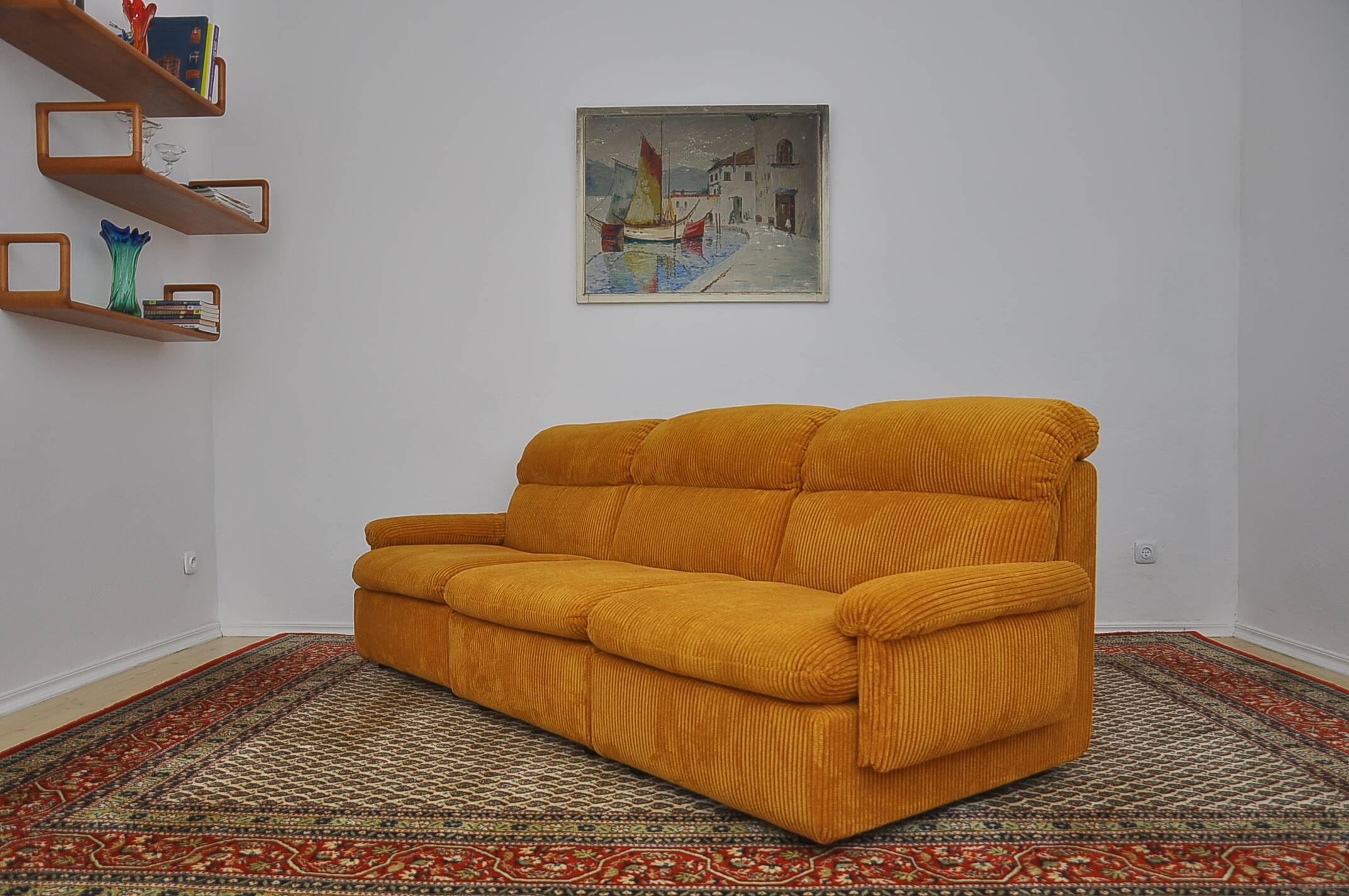 Yellow modular sofa, 1970s, set of 3