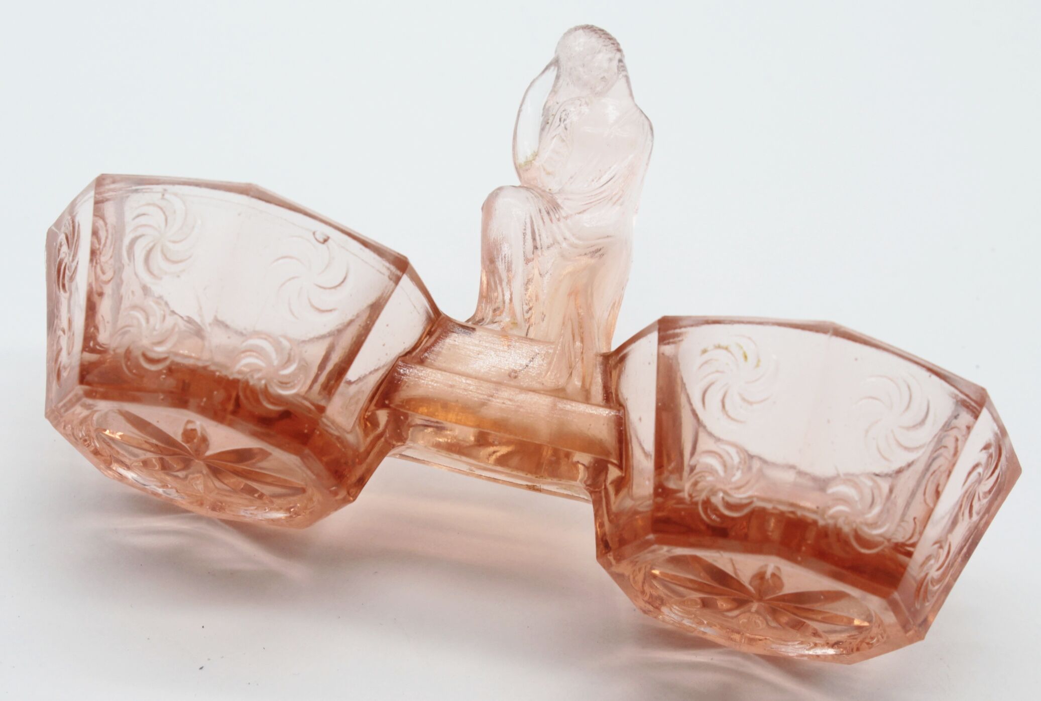 Former vintage glass woman's salt shaker