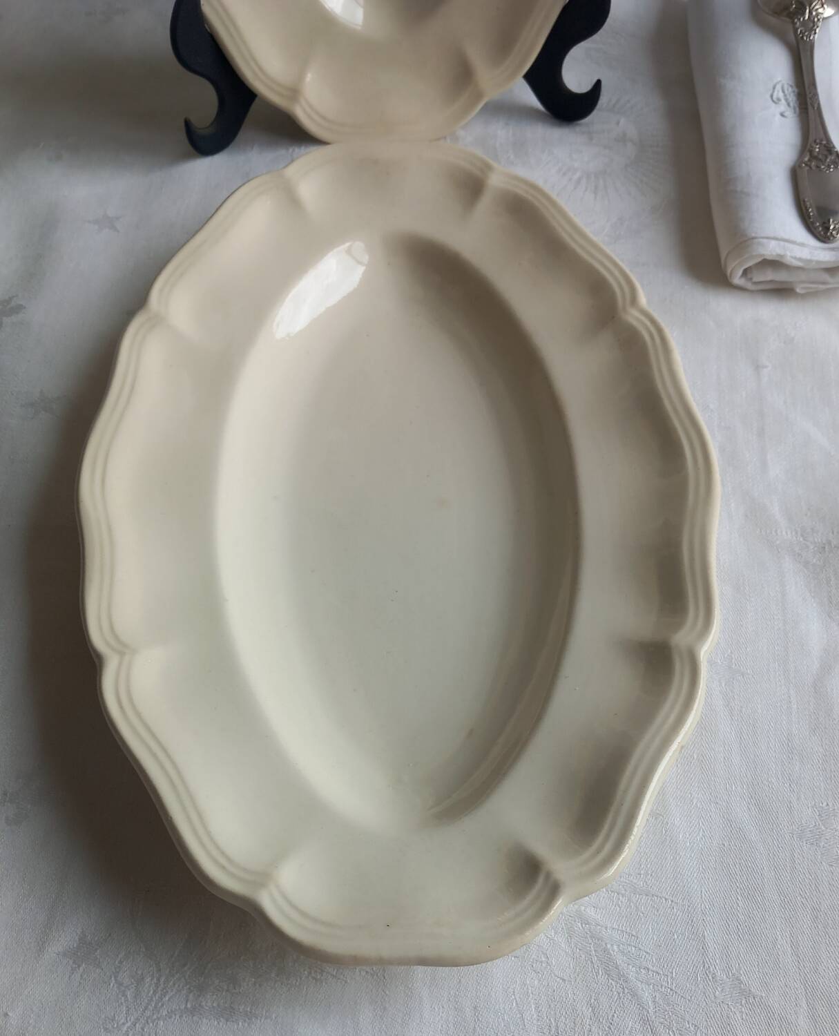 Sarreguemines ivory raviers