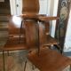 Lot of 4 vintage chairs thermomoulated