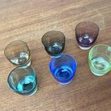 Coloured Space Age shot glasses by Gral, mid-century German, 1960s, set of 5.