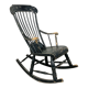 Swedish antique black painted rocking chair