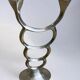 Biomorphic candleholder, solid aluminium, Spain, circa 1970