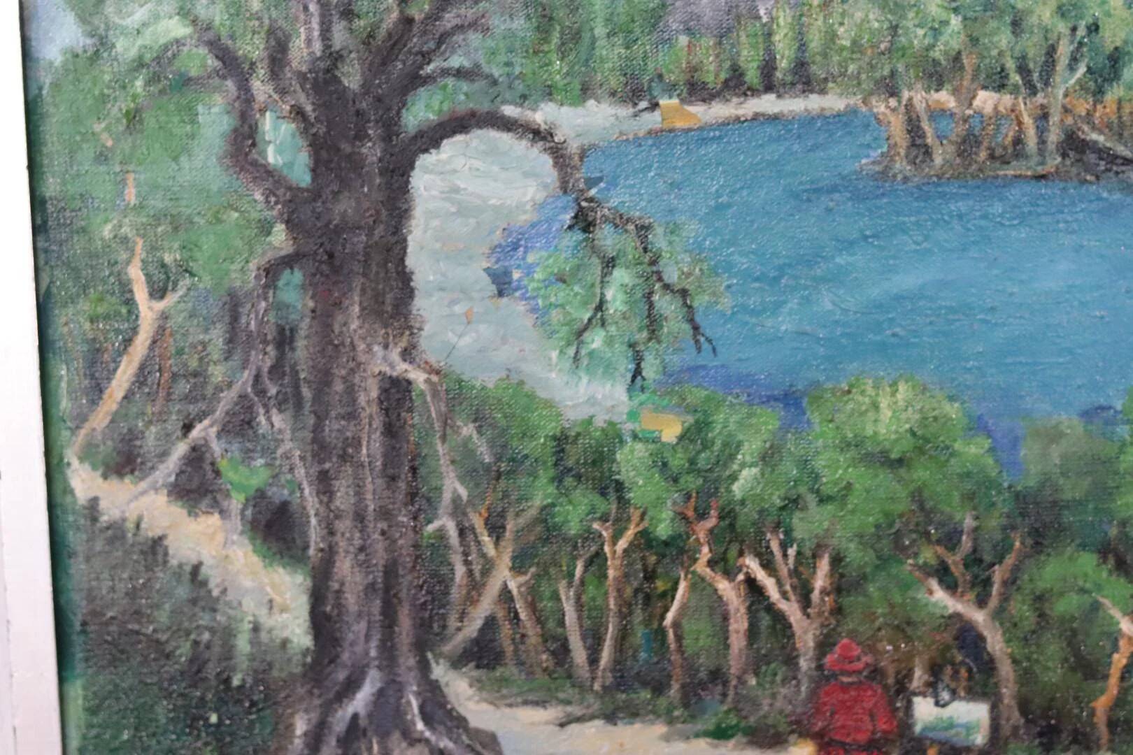 Original Mid Century Swedish Oil on Panel – “London” by Sven Jonsson