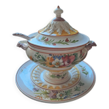 Large soup tureen with its dish.