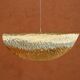 Handmade lotus-shaped brass pendant light