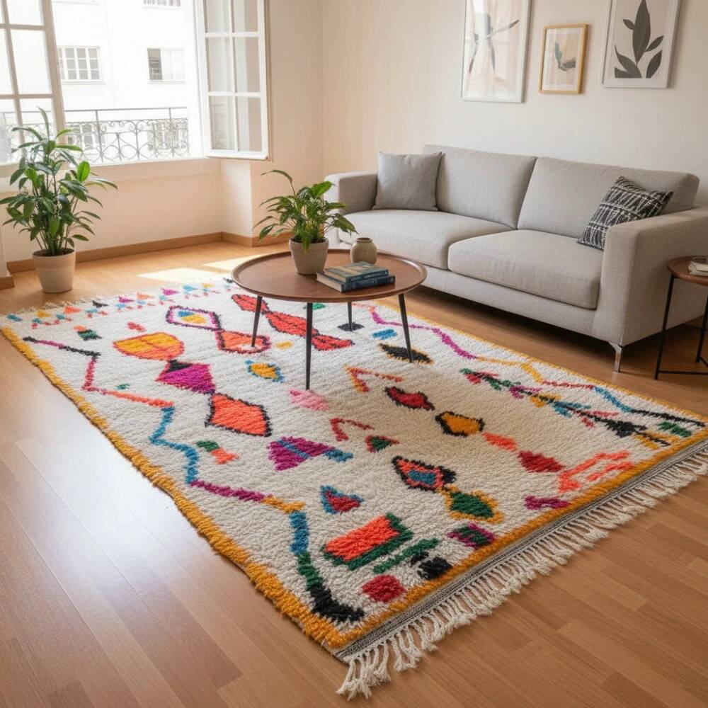Moroccan Azilal rug in wool