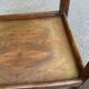 Vintage bar side table with wheels, Art Deco walnut, 1960.