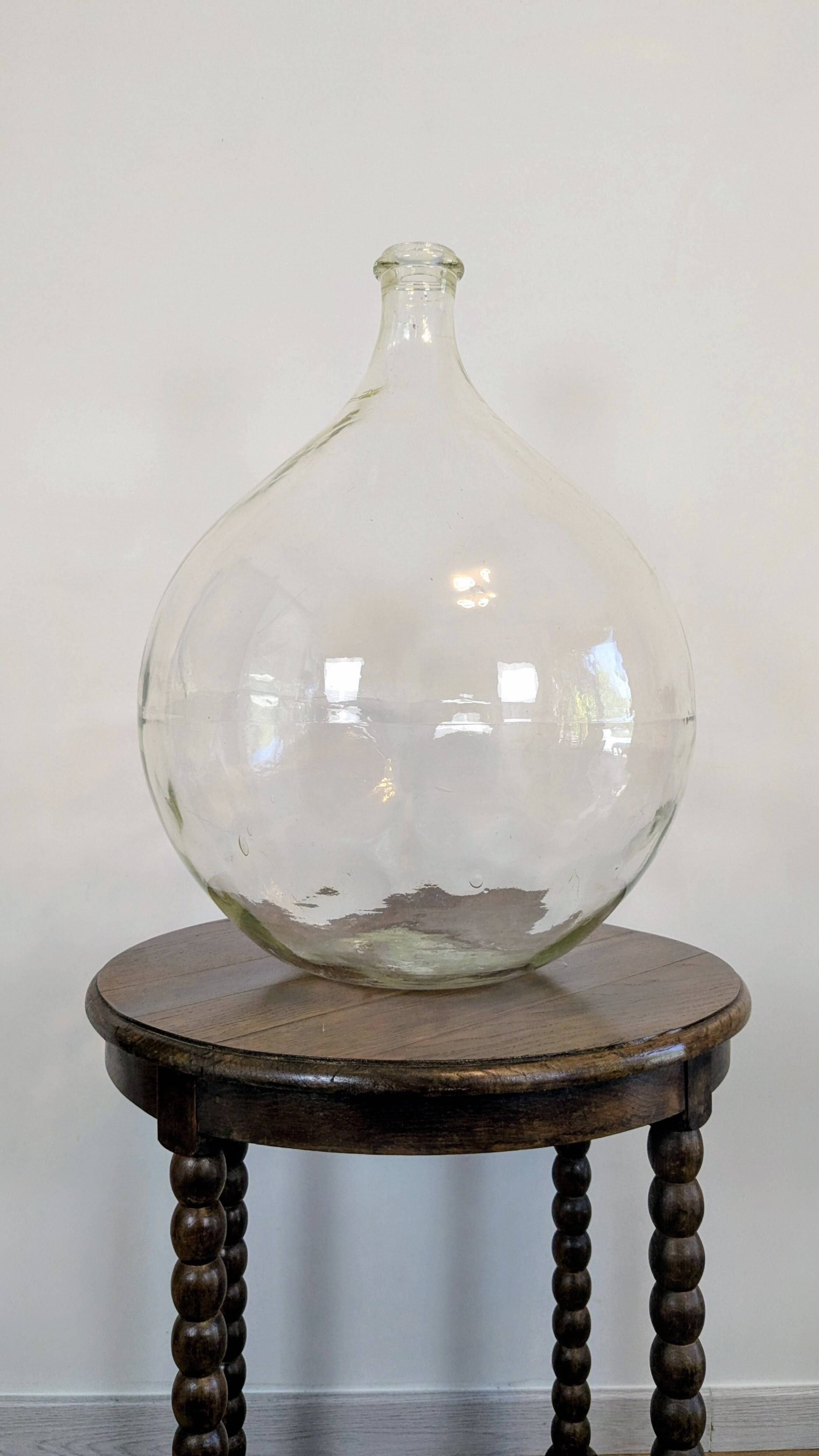 Antique transparent 60L jar, country spirit.