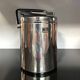Vintage stainless steel ice bucket with lid and tongs - Made in Japan