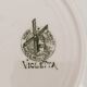Flat Faience Plate Old Wolves Mill Hamage Violetta