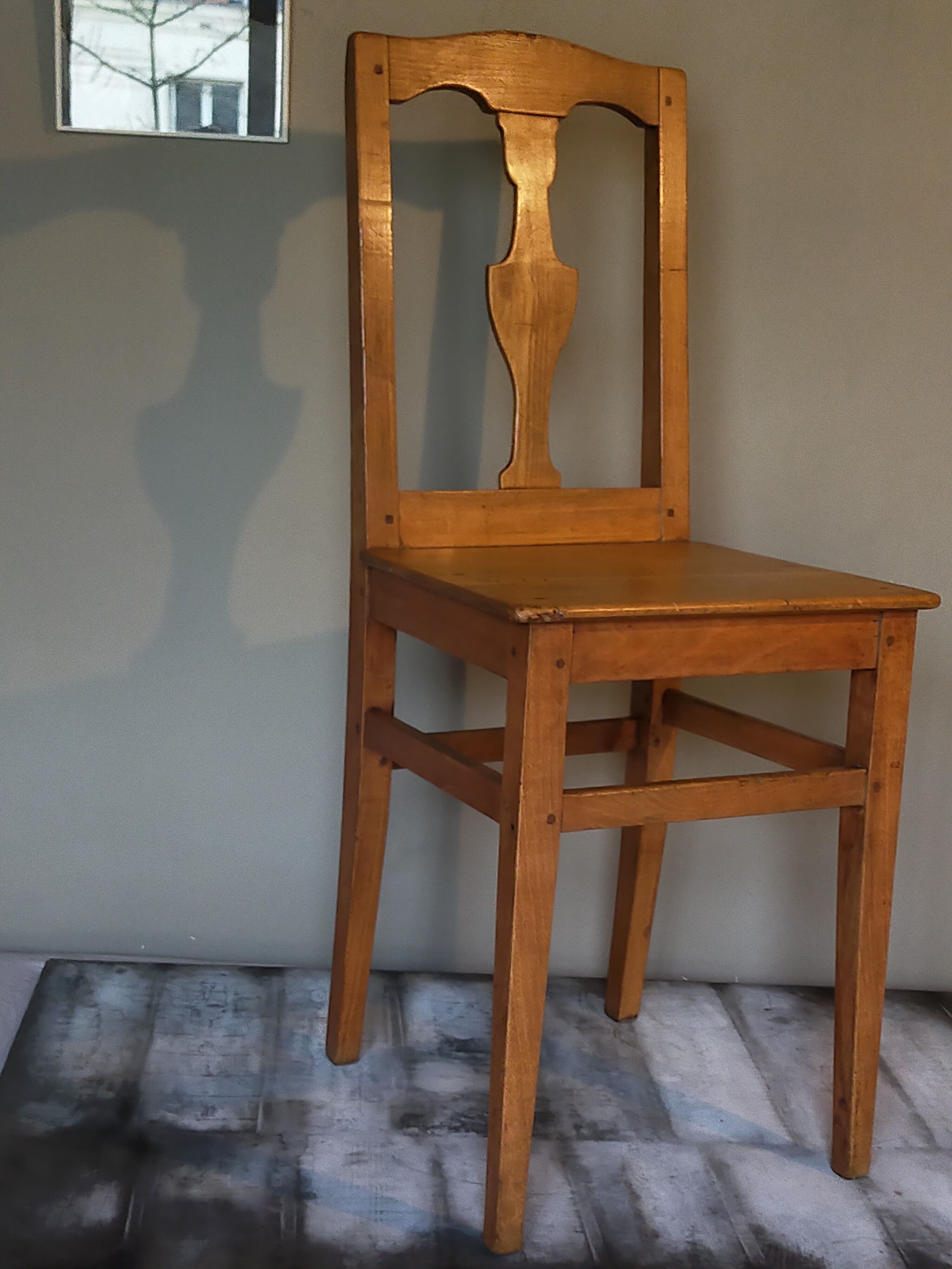 Chaise lorraine art populaire fin XIXème à dossier balustre