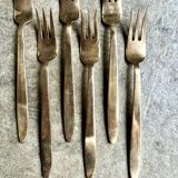 6 gilded bronze starter forks