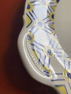 Set of two iron earthenware dishes from the 1930s