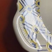 Lot de deux plats en terre de fer années 30