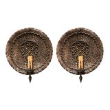 Wrought Iron Wall Sconces, Italy, 1970s - Set of 2