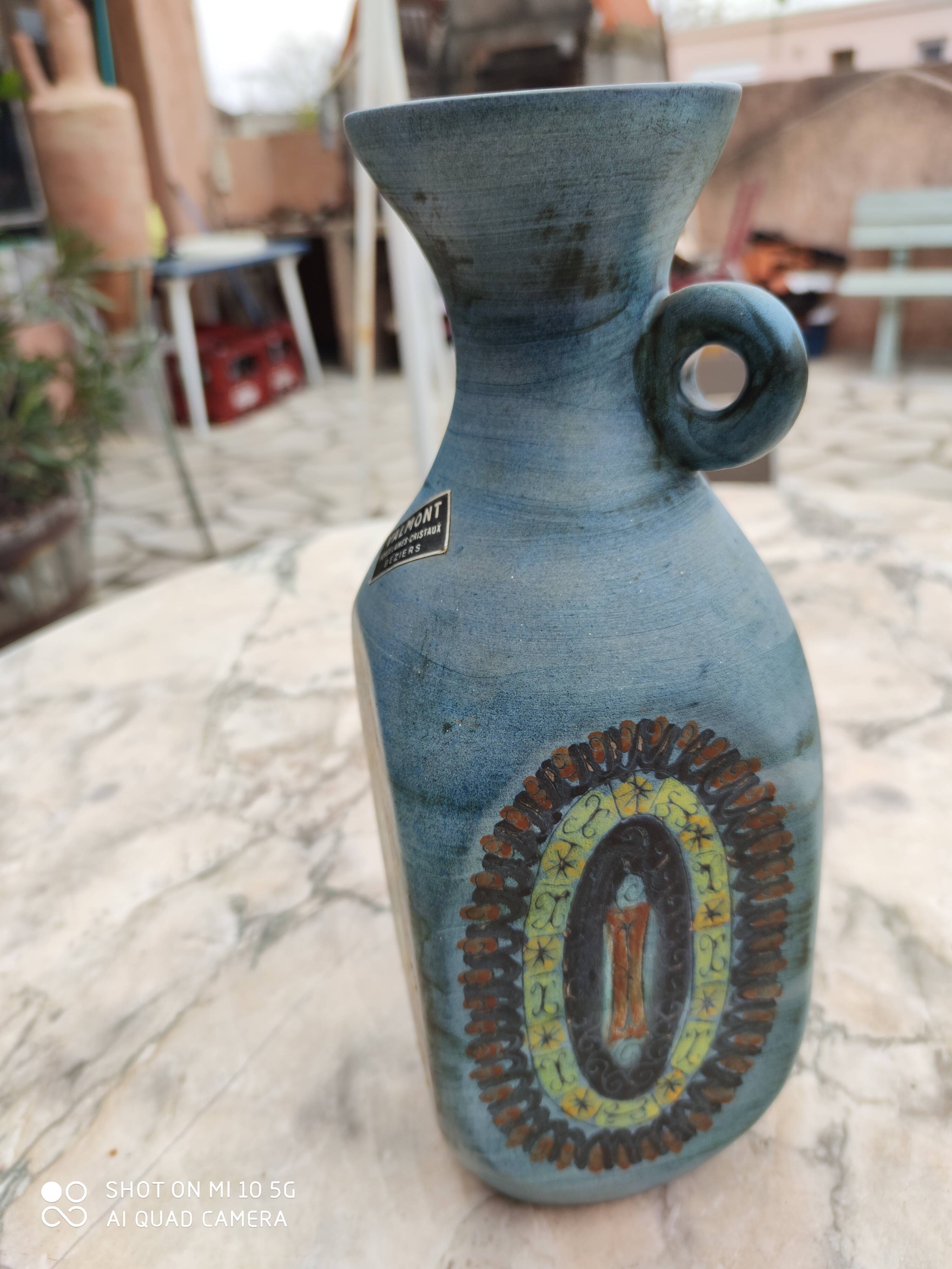 Ceramic vase by Jean de Lespinasse in 1954