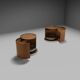 Set of Round Wooden Dry Bars by Mario Sabot, Italy 1970s