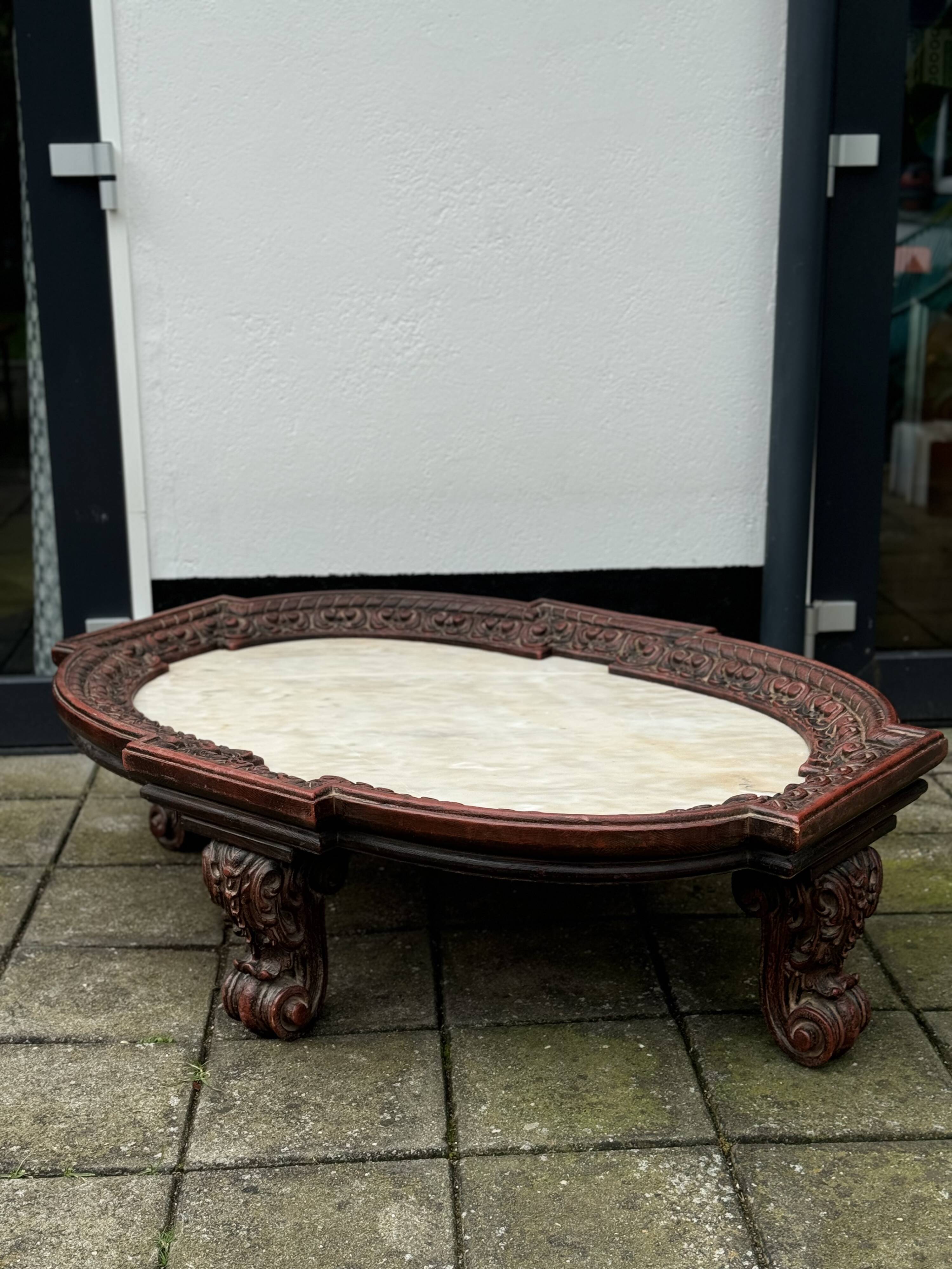 Antique Balinese Style Salon Table