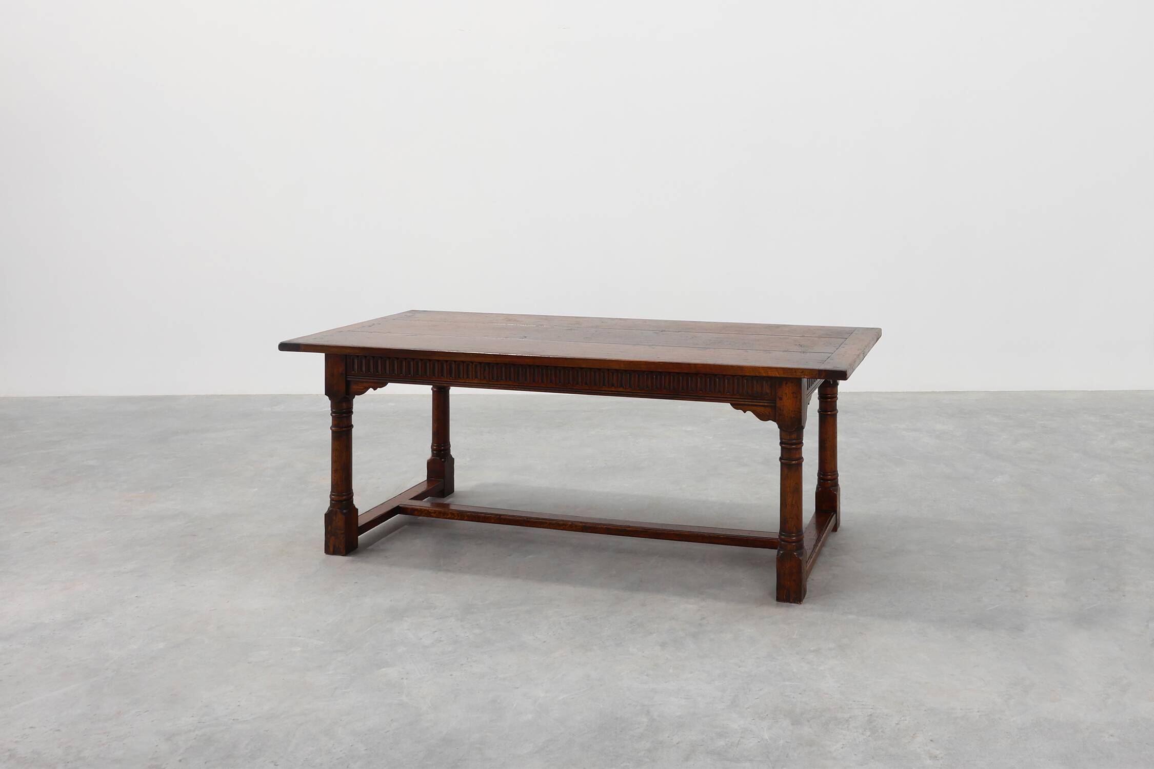 19th-Century French Provincial Oak Dining Table