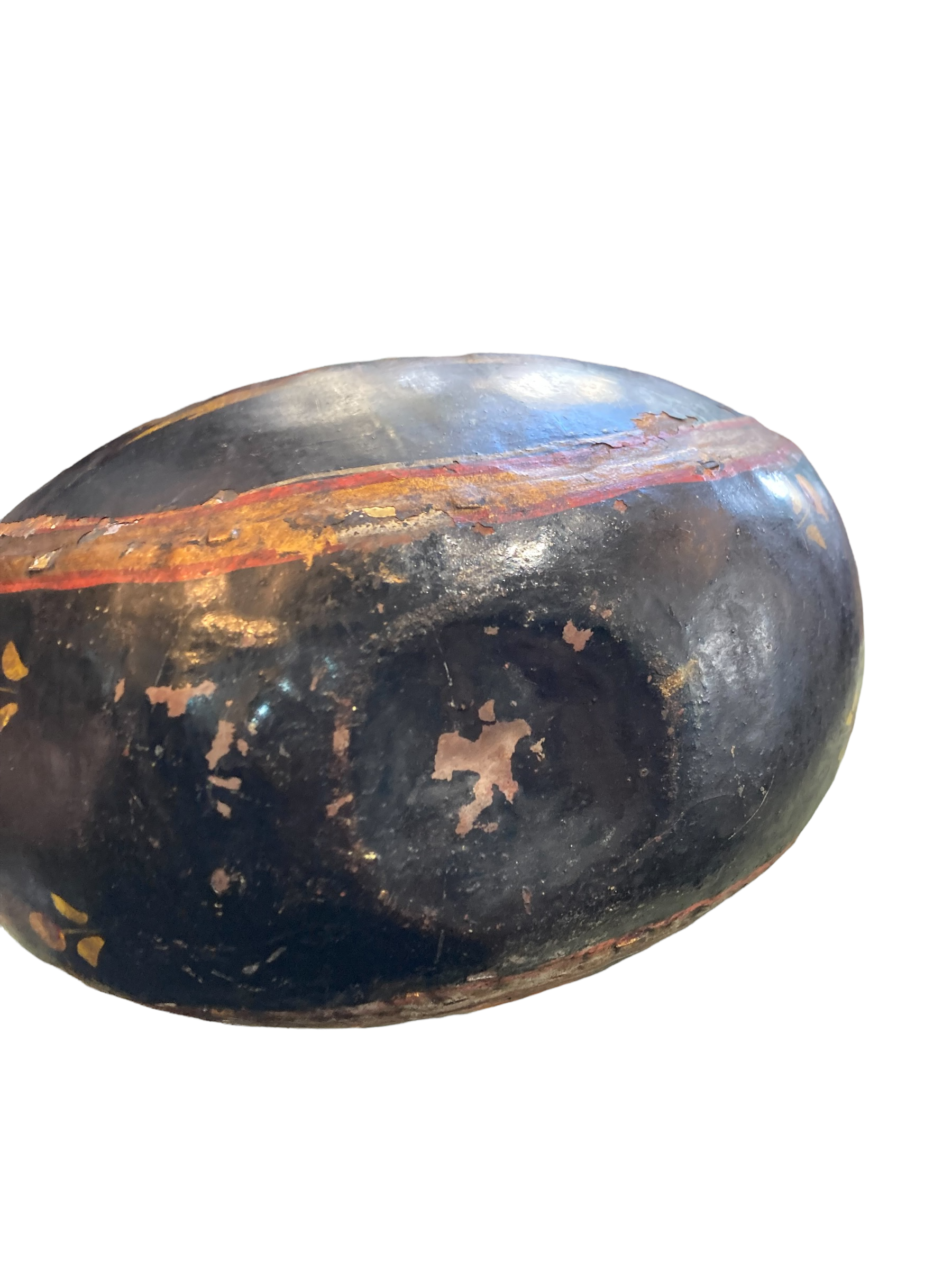 Indian painted metal jar