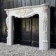 Louis XV Style Fireplace in Carrara Marble, Circa 1980