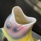 Large antique animal-shaped barbotine vase fish signed KG Lunéville