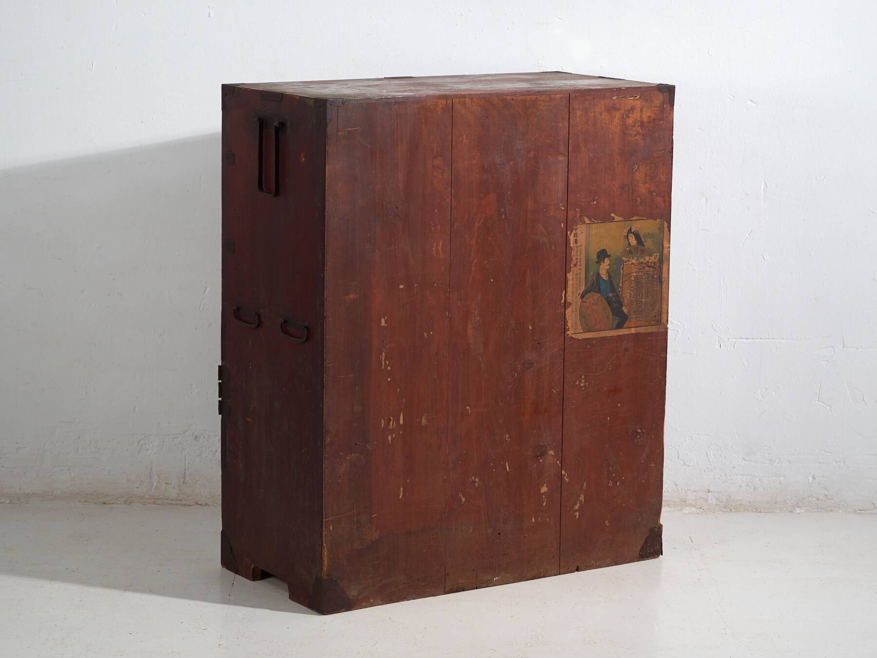 Tansu japonais de marchand (Choba-dansu) en bois de keyaki – Période Meiji–Taishō (c.1880–1920)