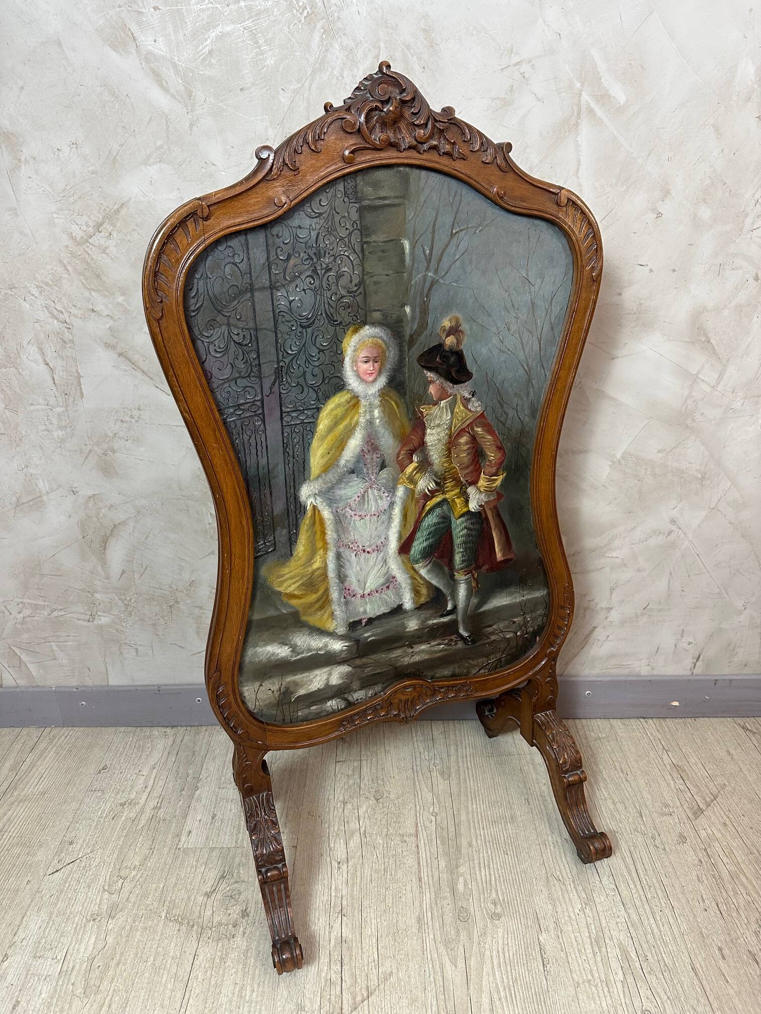 Louis XV style fire screen