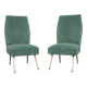 Set of Italian velvet side chairs by Gigi Radice for Minotti, 1950s