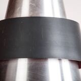 Large Danish Aluminum pendant light, Corona model by Jo Hammerborg for Fog & Mørup 1960.