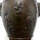 Patinated bronze lamp base medal
