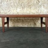 Table en teck table basse design danois avec miroir années 60